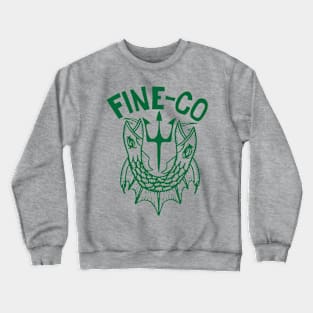 2 Headed Fine-Co logo green Crewneck Sweatshirt